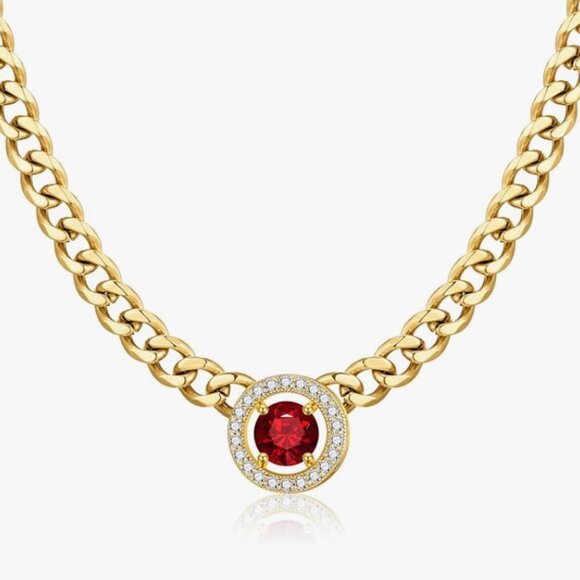 ✦Golden Plated Cuban Link Chain Necklace - Picture 4 of 4